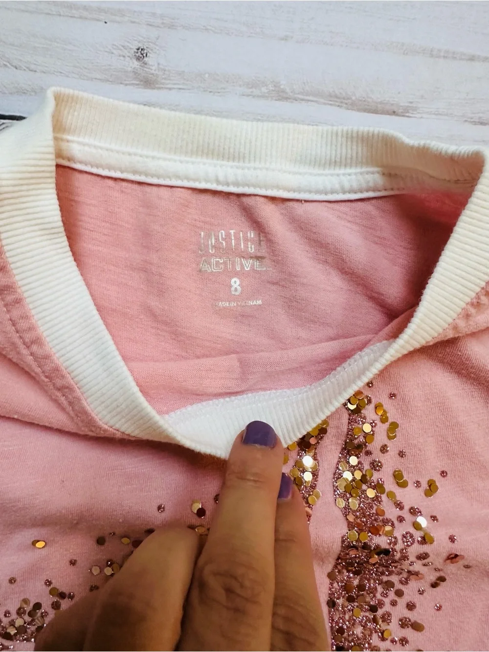 Justice Gymnast Top (size 8)